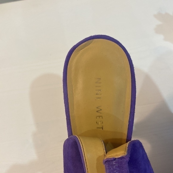 Nine West Purple Suede Pumps | Platform Heels - Picture 13 of 14